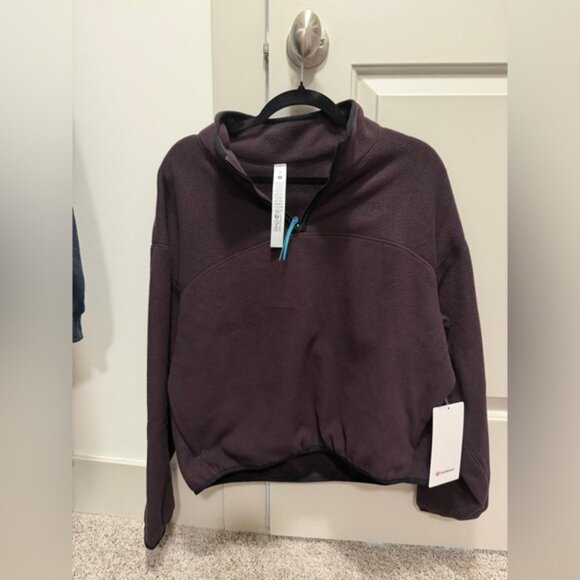 Lulu Lemon Medium Tumbled Fleece Half-Zip Jacket. 💙⚡️ - Picture 3 of 4